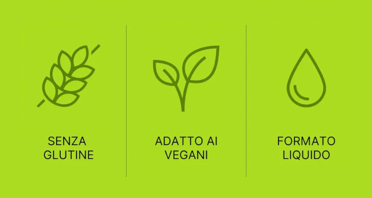 Senza Glutine | Adatto ai vegani | Formato Liquido